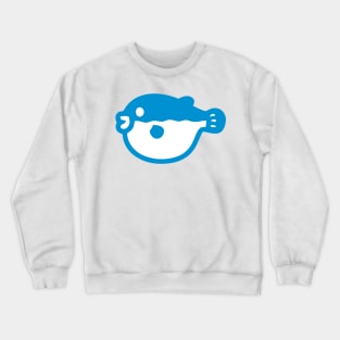 Pufferfish Emoticon Crewneck Sweatshirt